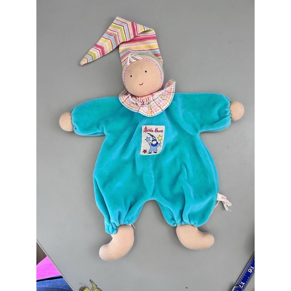Kathe Käthe Kruse Doll Waldorf Gnome Pointed Hat Fabric Rag Doll 10" Ragdoll